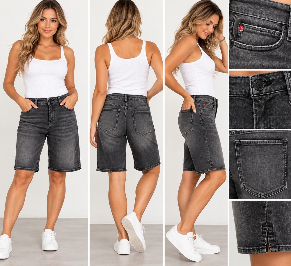 Hudson ViceroY Cropped Jeans in Black & Gray Waist 27 NWT